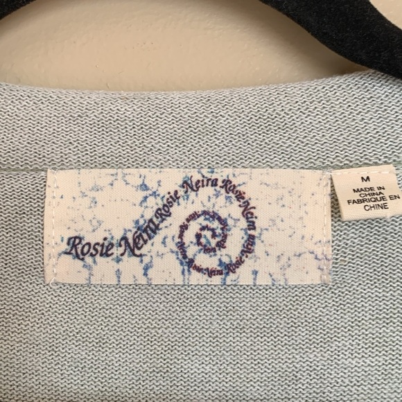 Anthropologie Rosie Neira Brunswick Gray 3 button Cardigan Size Medium - Picture 5 of 7